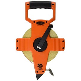 Keson OTR10M100 Open Reel Fiberglass Tape Measure Reel with Double Hook (Graduations: 1/10, 1/100 & m, cm, 2mm), 30M/100-Foot