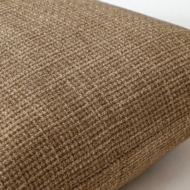 OTOSTAR Set of 4 Linen Decorative Throw Pillow Covers Solid Square Pillowcase Modern Farmhouse Cushion Covers for Home Decor Sofa Couch Bed 24x24 Inch Brown