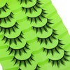 7 Pair Cartoon Eyelashes Japanese Anime Cosplay Eyelashes Spiky Wet
