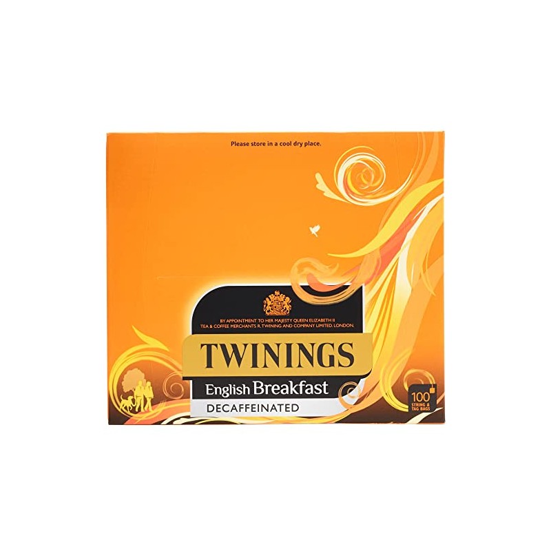 Twinings - English Breakfast Decaffeinated - 100 String & Tag