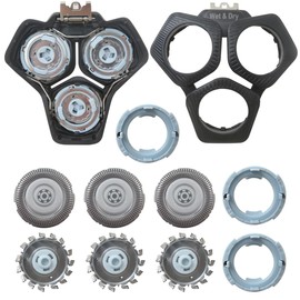 DEARCOOL Replacement Shaving Head SH71 for Philip Norelc Series 7000 & 5000, S5531, S5532, S5533, S7731, S9931 - Lasting Stainless Steel Blades - Black