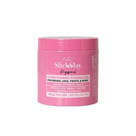 Esha Professional - Slick N Slay - Conditioning Gel – For Braids, Locs, Twists, & More! Hydrolyzed Wheat Protein + Biotin B Complex! - Mild Melon Scent (16 oz.)
