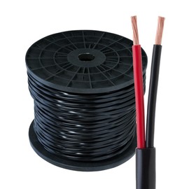 CableMaestro 250ft Speaker Wire 14AWG 2 Conductor – Indoor/Outdoor Stranded CCA (Copper Clad Aluminum), CL2 Rated, PVC + PE Double Jacket, Direct Burial and UV Resistant Bulk Audio Cable