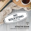 Sigo Signs No Soliciting Sign For House, Front Door Indoor/Outdoor,
