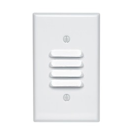 Leviton 1-Gang Louvre Wallplate, Standard Size, Painted Metal, 88080, White