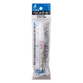 Shinwa Sokutei 78418 Paint Marker, Medium Point, Round Core, White