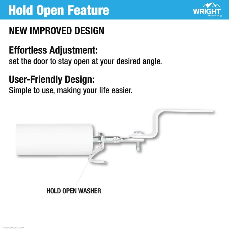 Wright Products Pneumatic Storm Door Closer & Push Button Latch