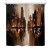 Black Brown Shower Curtain Masculine Dark Tan Bathroom Decor 72x72