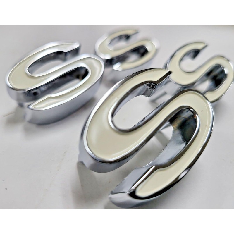 4Pc 1969-72 Chevelle SS Front Fender Emblems 3D Badge 3953634