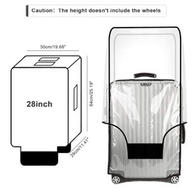 Clear PVC Suitcase Cover Protectors 28 Inch Transparent Travel Luggage Covers for Suitcase Tsa Approved
