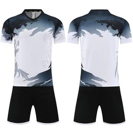 Conoelan Soccer Jerseys for Boys Kids Football Training Uniform Soccer Fans Jerseys for Gift Kit Set Red