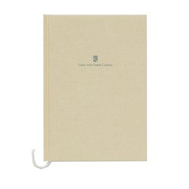 Graf von Faber-Castell 188625 - Notizbuch mit Leineneinband goldbraum, DIN A4, 160 Seiten 100 g/m² Papier