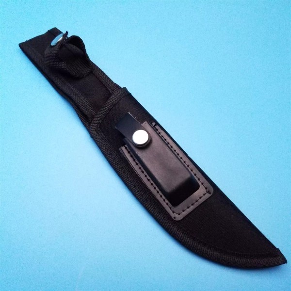 Unbranded Knife Sheath Only Fixed Blade Black Nylon 11.75"x6.25" Hunting