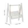 Rengu Miniature Swing, White Dollhouse Miniature Porch Swing Exquisite Thicken