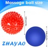 ZHAYAO 2 Pack Spiky Hard Massage Balls,Massage Lacrosse Balls for