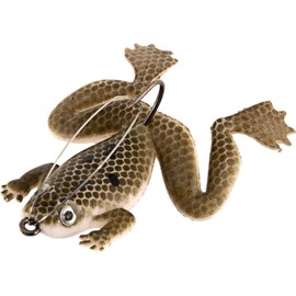 Coffee Frog Lures for Bass Fishing Topwater Frog Realistic Bass Swimbait Soft Floating Bait Artificial Bass Lure for Pike Saltwater Freshwater Bass Trout,Fishing Soft Lures, Baits and Attractants