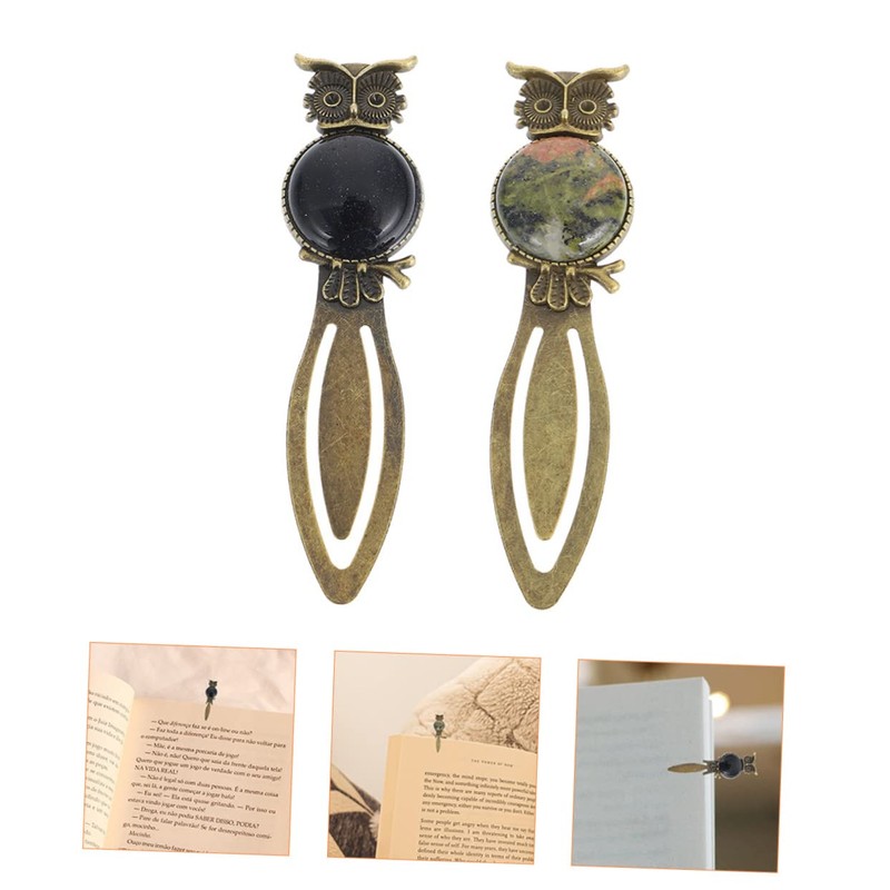 Operitacx Eule Buchmarker Buchseiten Marker Dekorative Lesezeichen Mit Edelstein Einlage