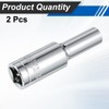 sourcing map 2pcs 12 Points Metric Deep Socket 1/2" Drive