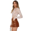 Zingther Ladies' Denim Shorts, PU Faux Leather Hotpants for Women,