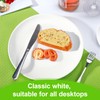 PLMMOUT 6 PCS White Dessert Plates, 6 Inch Ceramic Salad