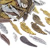 100 Pieces Mixed Colors alloy Angel Feather Wings Charms Pendants