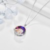 PRAYMOS Crystal Necklace for Women 925 Sterling Silver Sloth /