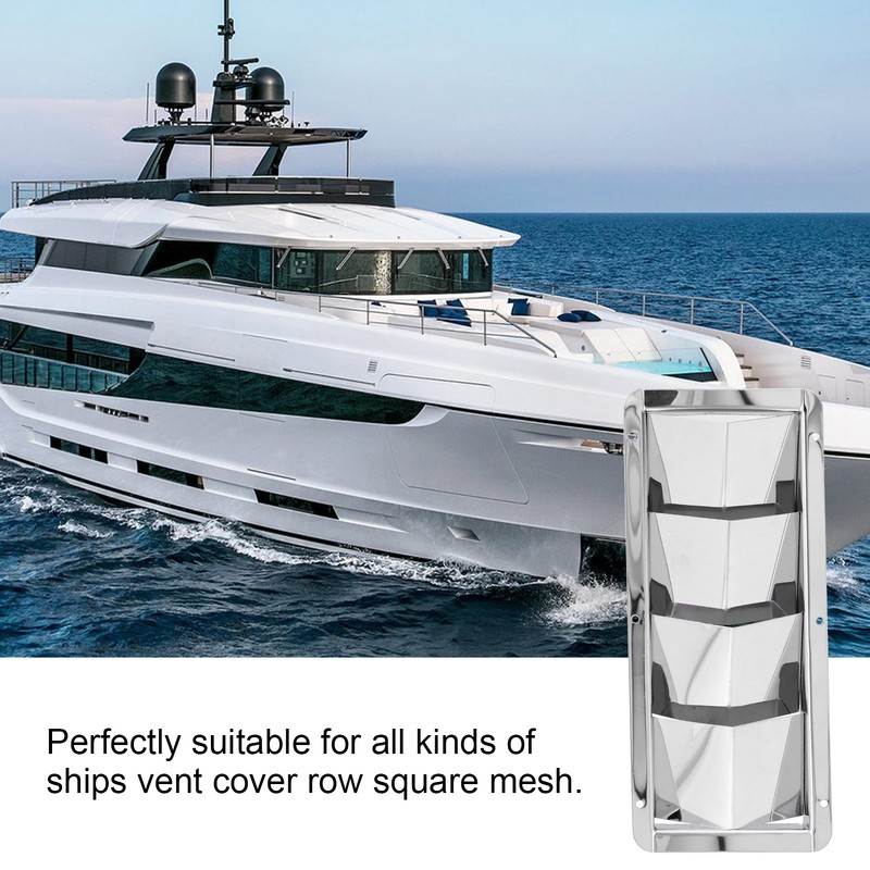 Marine Louver Vent Grille Square 4 Slots Grid Cover Boat