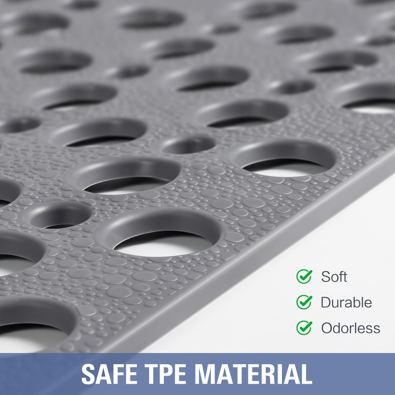 OTHWAY Large Shower Mat, 35"x 24" TPE Shower Mat Non