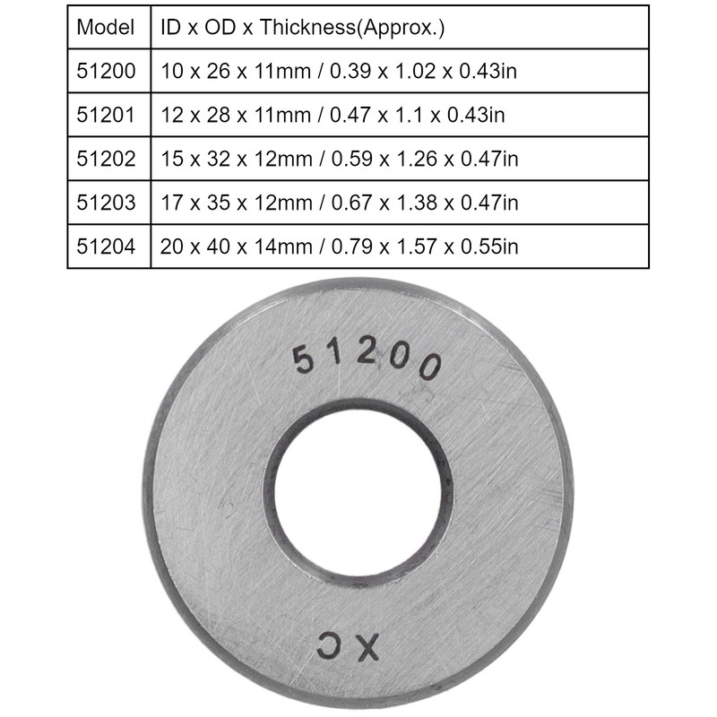 10Pcs Thrust Ball Bearing Single Direction Accessory Replacement Set Kit