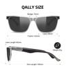 QALLY Carbon Fiber Polarized Sunglasses for Men Trendy Driving Sunglasses