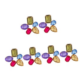 SAFIGLE 3 Pairs Trendy Dangle Earrings Geometric Design Fake Diamond Earring Ideal for Wedding Bridesmaids Special Events