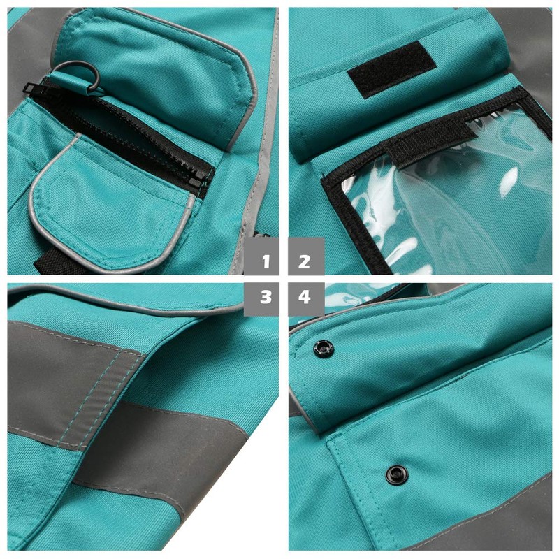 XIAKE 9 Pockets Class 2 High Visibility Reflective Safety Vest