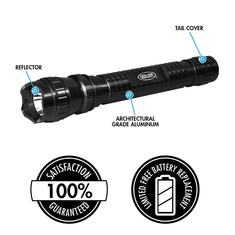 Police Security Blackjack 2AA Flashlight - Cree LED Ultra Bright