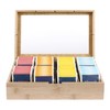 Van Henry Bamboo Wooden Tea Box with 8 Compartments and