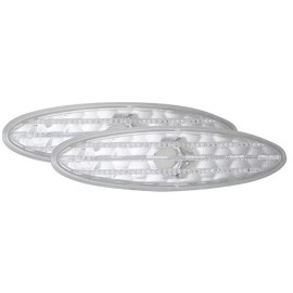 Adjure 1997-2004 C5 Corvette Clear, Diamond Cut Lens Rear Side Markers (Set of 2)