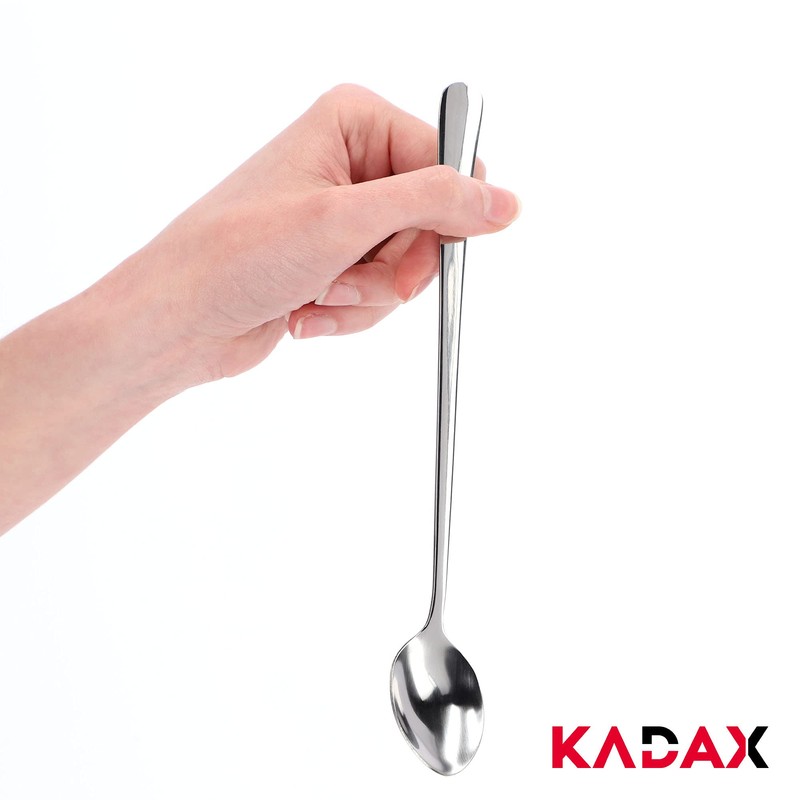 KADAX Long Stainless Steel Spoons, Spoon Set, Spoon for Latte,