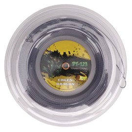 1.25mm Tennis Racket String Double Ribbed Pattern Beat Resistant Polyester Tennis String for Teenager 200M Silver Gray