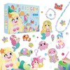Buziba Diamond Art Kits Mermaid Diamond Painting Keychains 5D Gem