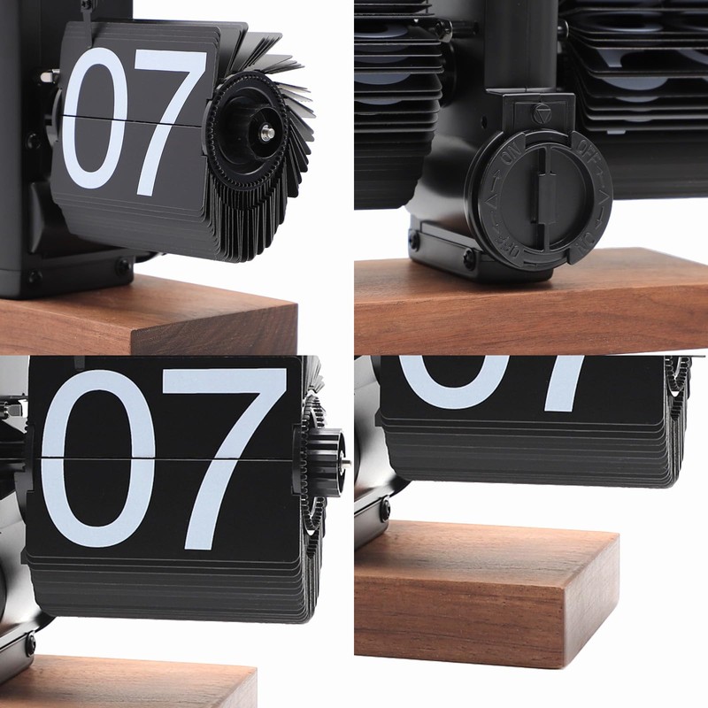 Flip Clock, Flip Clock, Wooden, Table Clock, Retro, Stylish, Gift,