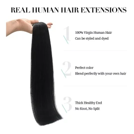 Doores Extensiones Cabello Natural 16in 20pz 50gr Negro Jet