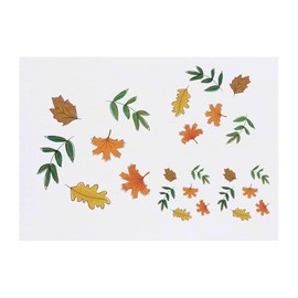 4 x 'Autumn Leaves' Temporary Tattoos - Water Resistant, Skin-Safe, Non-Toxic Transfers, Mixed Sizes (TO00078118)