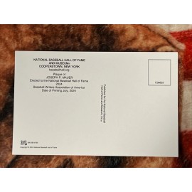 Joe Mauer Postcard- Baseball Hall of Fame Induction Plaque - Photo 2024