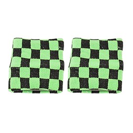 Zac's Alter Ego Pair of Checkered Sweatbands/Wristbands