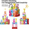 20PCS Wooden Stacking Number Building Blocks for 3+ Years Old