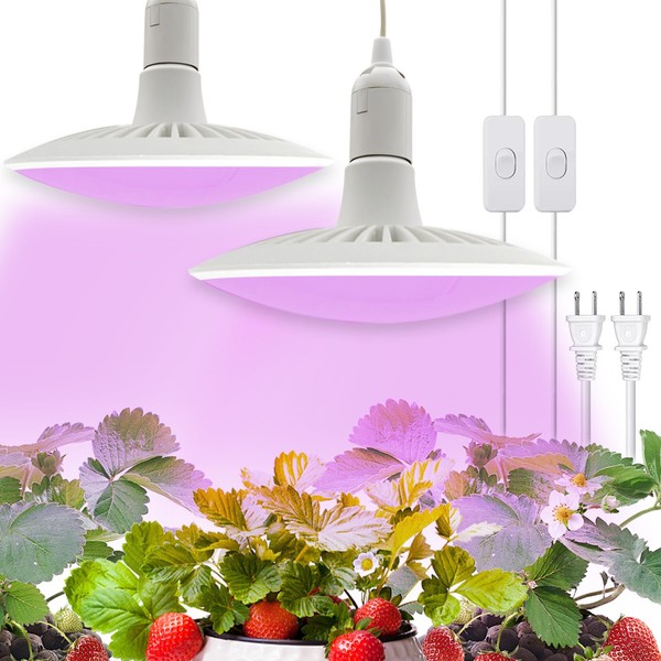East Grace UFO Grow Light Bulb for Indoor Plants, 30W