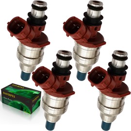 DAVRPES 4Pcs 23250-35040 Fuel Injectors Fuel Spray Nozzle 2 Holes Disc Engine For Toyota 4Runner Pickup 2.4L-l4 1989-1995, for Toyota T100 2.4L-l4 1993-1994 Replace#23209-74060｜FJ522｜1955005440｜640161