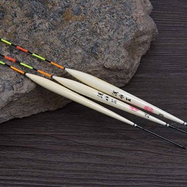 ODETOJOY 3Pcs Fishing Floats Barr Wood Fishing Tackle Tools Quality Product Outdoor Traveling Fish Float Equipment Part Component Multi.