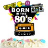 80's Cake Topper - born in the 80s Themed Party Happy Birthday Cake Decor 1980's Themed party supplies