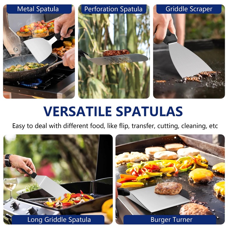 Joyfair 18Pcs Griddle Accessories Kit for Blackstone, (PP Handles)