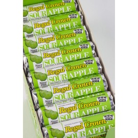 Regal Crown Sour Apple Hard Candy Rolls | Old Fashioned Sour Apple Candy | Traditional Crisp and Tarte Apple Candy Brought To You By Iconic Candy | 24 Count